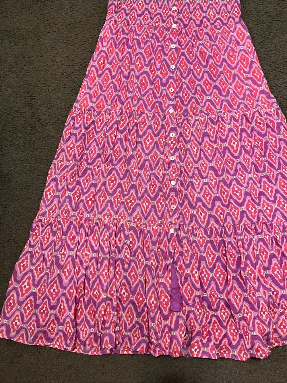 Banjanan Beryl Button Down Midi Dress In Surreal Dream Mauve - Picture 8 of 8